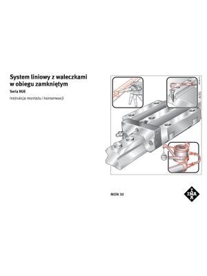 System liniowy z wałeczkami w obiegu zamkniętym Seria RUE
