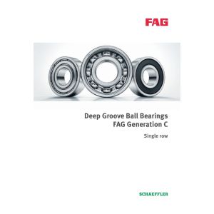 FAG Generation C Deep Groove Ball Bearings